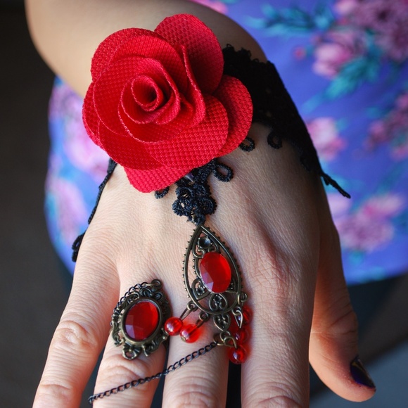 Halloween Jewelry Gothic-Rock Fashion 3 Piece Set - Picture 2 of 8